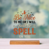 Grappige Heks Spreuk Citaat Halloween Vector Ontwe Acryl Bord (Neutraal)