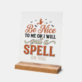 Grappige Heks Spreuk Citaat Halloween Vector Ontwe Acryl Bord (Hoek)