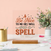 Grappige Heks Spreuk Citaat Halloween Vector Ontwe Acryl Bord (Huwelijk)
