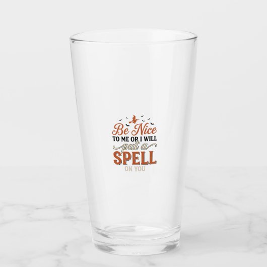 Grappige Heks Spreuk Citaat Halloween Vector Ontwe Glas (Voorkant)