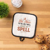 Grappige Heks Spreuk Citaat Halloween Vector Ontwe Pannenlap (Top down)