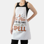 Grappige Heks Spreuk Citaat Halloween Vector Ontwe Schort (Insitu)