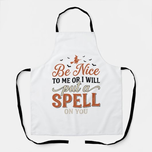 Grappige Heks Spreuk Citaat Halloween Vector Ontwe Schort (Voorkant)