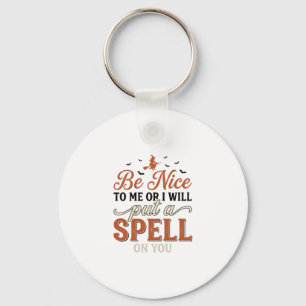 Grappige Heks Spreuk Citaat Halloween Vector Ontwe Sleutelhanger