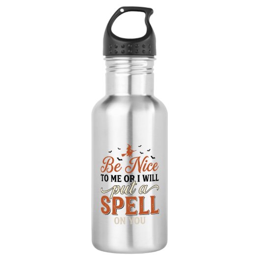 Grappige Heks Spreuk Citaat Halloween Vector Ontwe Waterfles (Voorkant)