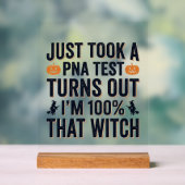 Grappige Heks Test Halloween Citaat Vector Design_ Acryl Bord (Neutraal)