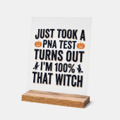 Grappige Heks Test Halloween Citaat Vector Design_ Acryl Bord (Hoek)