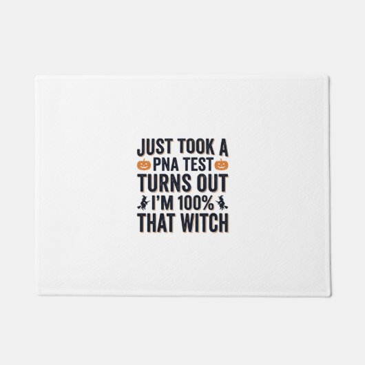 Grappige Heks Test Halloween Citaat Vector Design_ Deurmat (Voorkant)