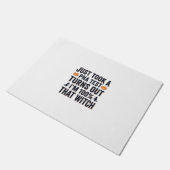 Grappige Heks Test Halloween Citaat Vector Design_ Deurmat (Schuin)