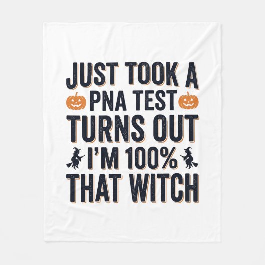 Grappige Heks Test Halloween Citaat Vector Design_ Fleece Deken (Voorkant)