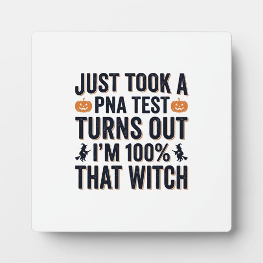 Grappige Heks Test Halloween Citaat Vector Design_ Fotoplaat (Voorkant)