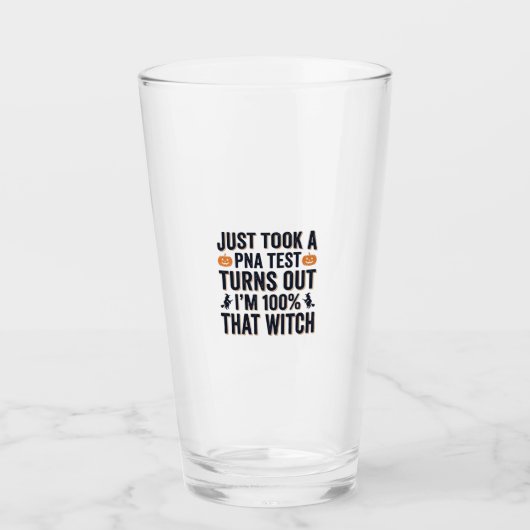 Grappige Heks Test Halloween Citaat Vector Design_ Glas (Voorkant)