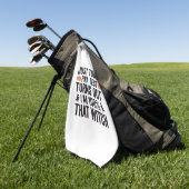 Grappige Heks Test Halloween Citaat Vector Design_ Golfhanddoek (Groen)
