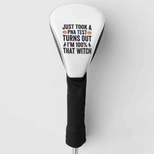 Grappige Heks Test Halloween Citaat Vector Design_ Golfheadcover (Voorkant)