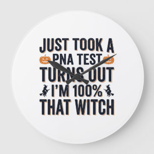 Grappige Heks Test Halloween Citaat Vector Design_ Grote Klok