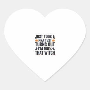 Grappige Heks Test Halloween Citaat Vector Design_ Hart Sticker