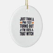 Grappige Heks Test Halloween Citaat Vector Design_ Keramisch Ornament (Rechts)