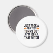 Grappige Heks Test Halloween Citaat Vector Design_ Magneet (Voorkant / Achterkant)