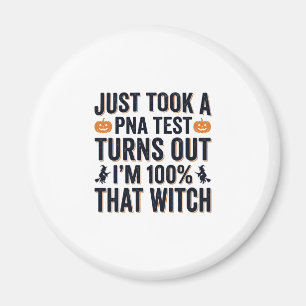 Grappige Heks Test Halloween Citaat Vector Design_ Magneet