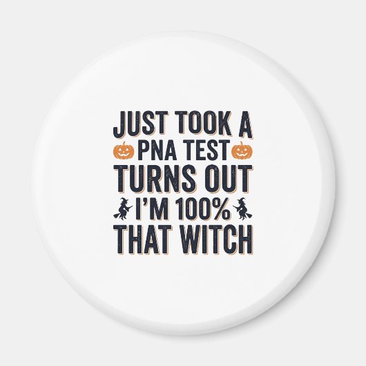 Grappige Heks Test Halloween Citaat Vector Design_ Magneet (Voorkant)
