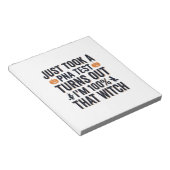 Grappige Heks Test Halloween Citaat Vector Design_ Notitieblok (Schuin)
