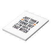 Grappige Heks Test Halloween Citaat Vector Design_ Notitieblok (Linkerzijde)