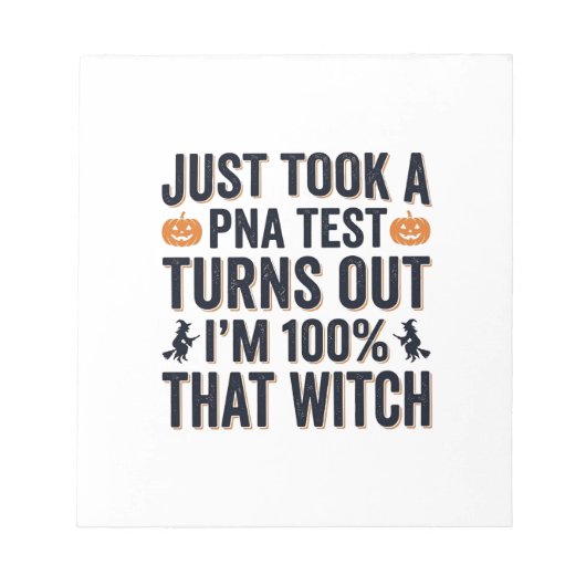 Grappige Heks Test Halloween Citaat Vector Design_ Notitieblok (Voorkant)