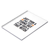 Grappige Heks Test Halloween Citaat Vector Design_ Notitieboek (Linkerzijde)