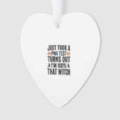 Grappige Heks Test Halloween Citaat Vector Design_ Ornament (voorkant)