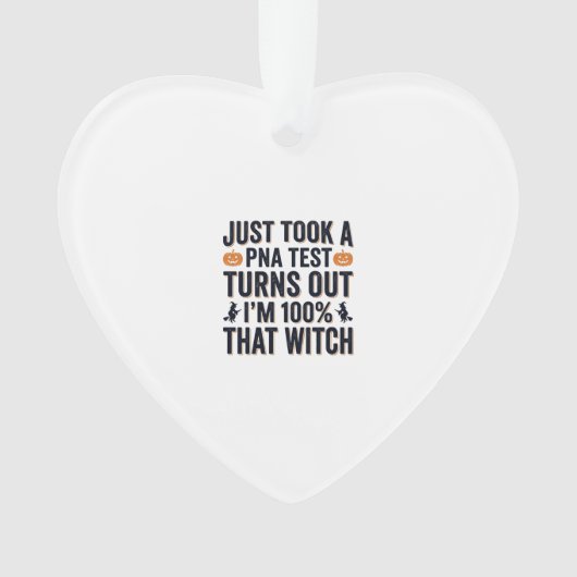 Grappige Heks Test Halloween Citaat Vector Design_ Ornament (voorkant)