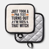 Grappige Heks Test Halloween Citaat Vector Design_ Pannenlap (Voorkant / Achterkant)