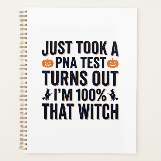 Grappige Heks Test Halloween Citaat Vector Design_ Planner (Voorkant)