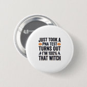 Grappige Heks Test Halloween Citaat Vector Design_ Ronde Button 5,7 Cm (Voorkant /achterkant)
