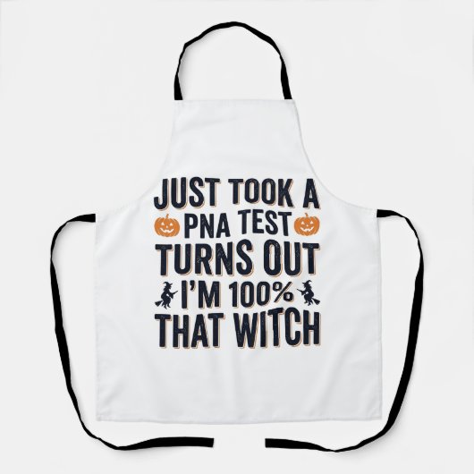 Grappige Heks Test Halloween Citaat Vector Design_ Schort (Voorkant)