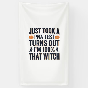 Grappige Heks Test Halloween Citaat Vector Design_ Spandoek