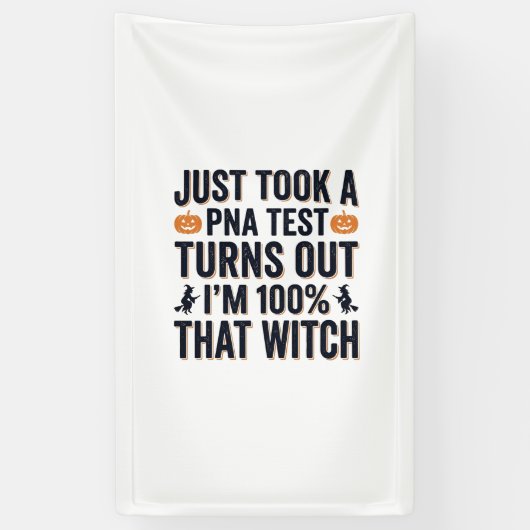 Grappige Heks Test Halloween Citaat Vector Design_ Spandoek (Verticaal)