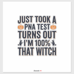 Grappige Heks Test Halloween Citaat Vector Design_ Sticker