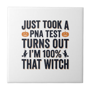 Grappige Heks Test Halloween Citaat Vector Design_ Tegeltje