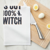 Grappige Heks Test Halloween Citaat Vector Design_ Theedoek (Quarter Fold)