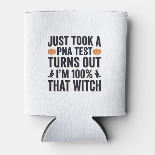 Grappige Heks Test Halloween Citaat Vector Ontwerp Blikjeskoeler (Voorkant)