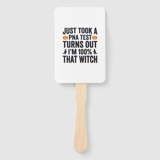 Grappige Heks Test Halloween Citaat Vector Ontwerp Handwaaier (Voorkant)