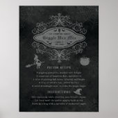 Grappige heks thema drankje recept speels Hallowee Poster (Voorkant)