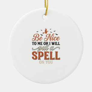 Grappige Heks Tover Spreuk Citaat Halloween Vector Keramisch Ornament