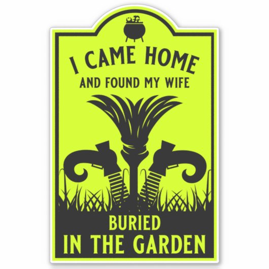 Grappige heks vrouw sticker (Voorkant)