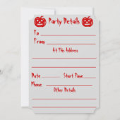 Grappige heksen griezelig en eng Halloween feest Kaart (Achterkant)