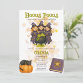 Grappige heksen Hocus Pocus Halloween Verjaardag Kaart (Staand voorkant)