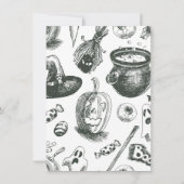 Grappige heksen moderne heks Halloween partij Kaart (Achterkant)