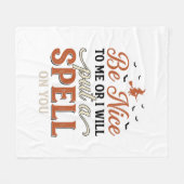 Grappige Heksen Spreuk Citaat Halloween Vector Ont Fleece Deken (Voorkant (Horizontaal))