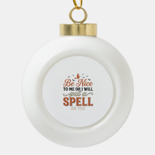 Grappige Heksen Spreuk Citaat Halloween Vector Ont Keramische Bal Ornament
