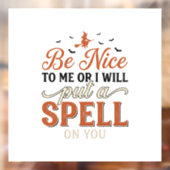 Grappige Heksen Spreuk Citaat Halloween Vector Ont Raamsticker (Vel 2)